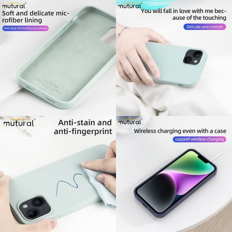 For iPhone 14 Plus Mutural Yuemu Series Liquid Silicone Microfiber Case