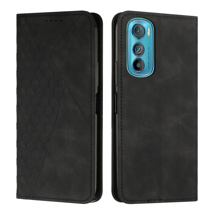 For Motorola Edge 30 Diamond Pattern Splicing Skin Feel Magnetic Phone Case