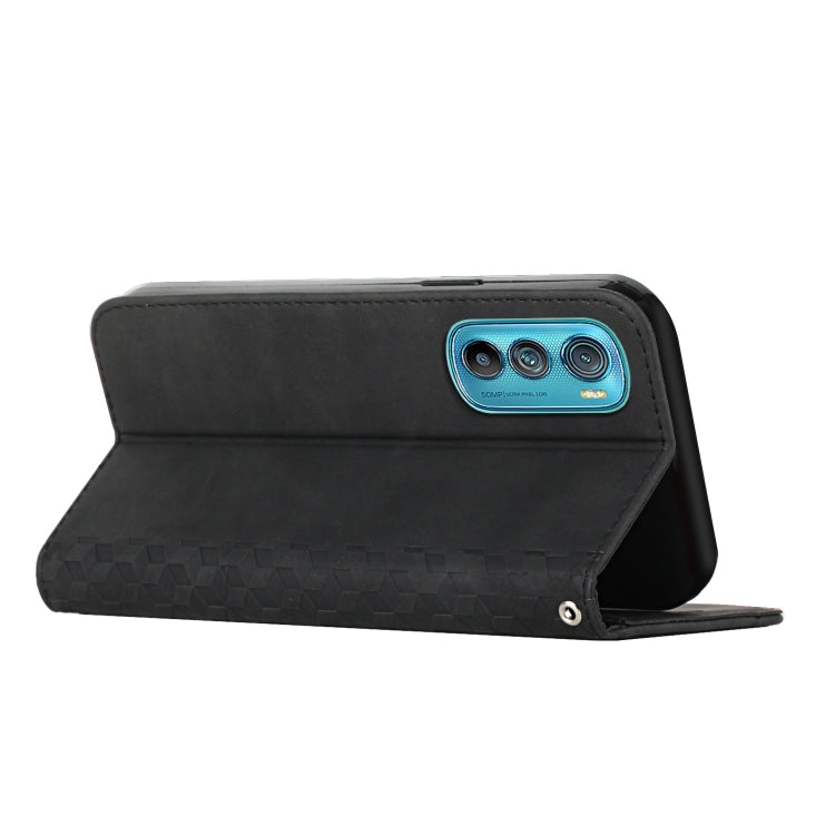 For Motorola Edge 30 Diamond Pattern Splicing Skin Feel Magnetic Phone Case