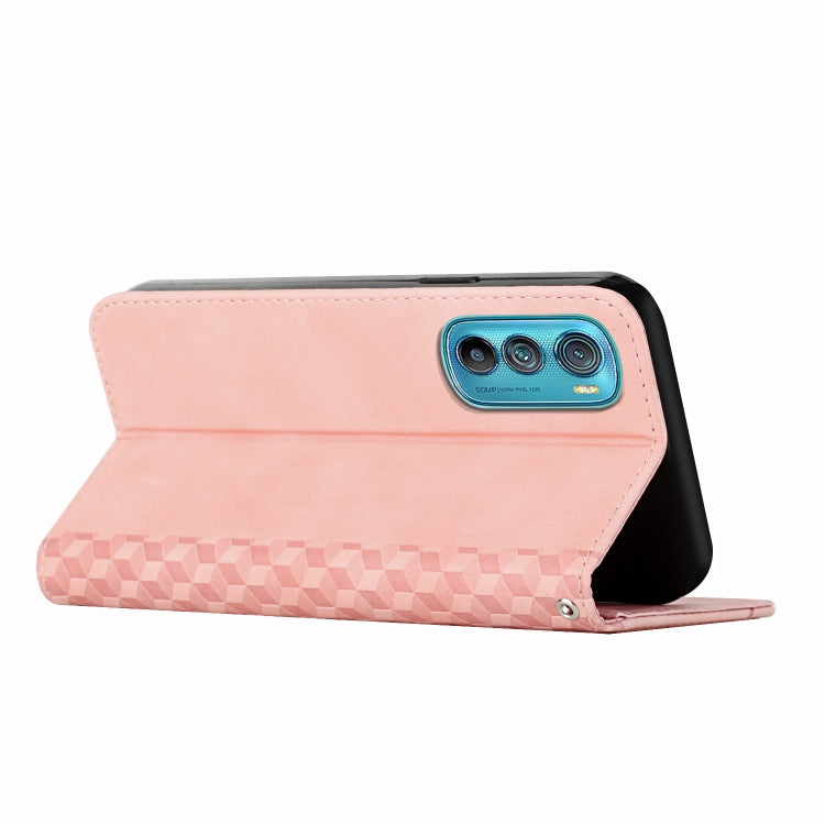 For Motorola Edge 30 Diamond Pattern Splicing Skin Feel Magnetic Phone Case