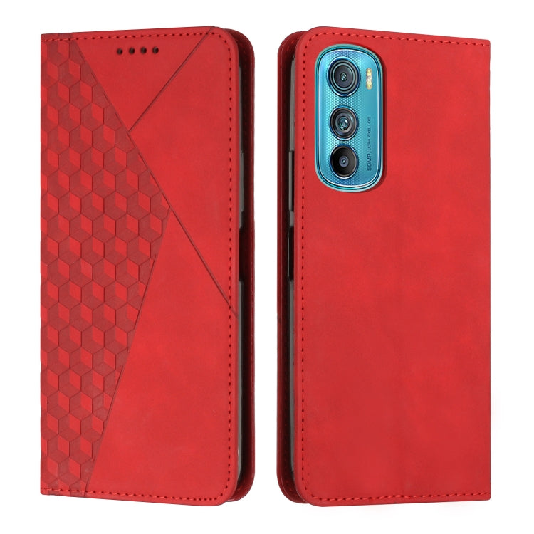For Motorola Edge 30 Diamond Pattern Splicing Skin Feel Magnetic Phone Case
