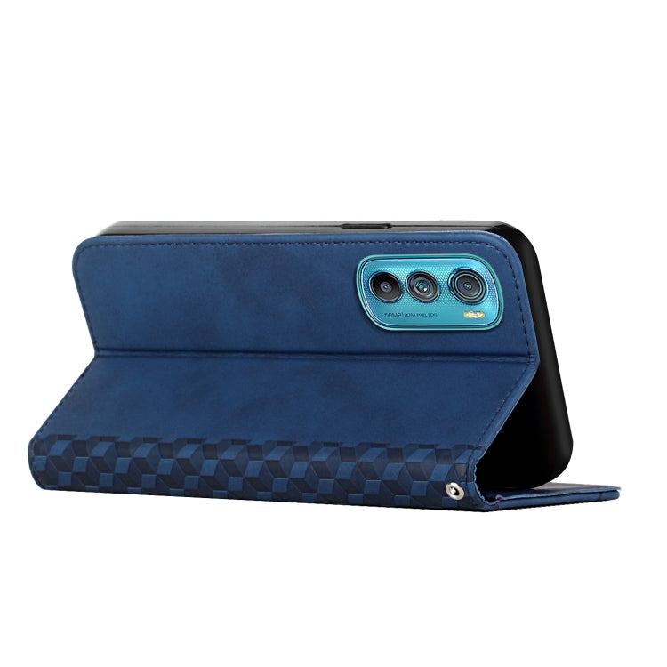 For Motorola Edge 30 Diamond Pattern Splicing Skin Feel Magnetic Phone Case