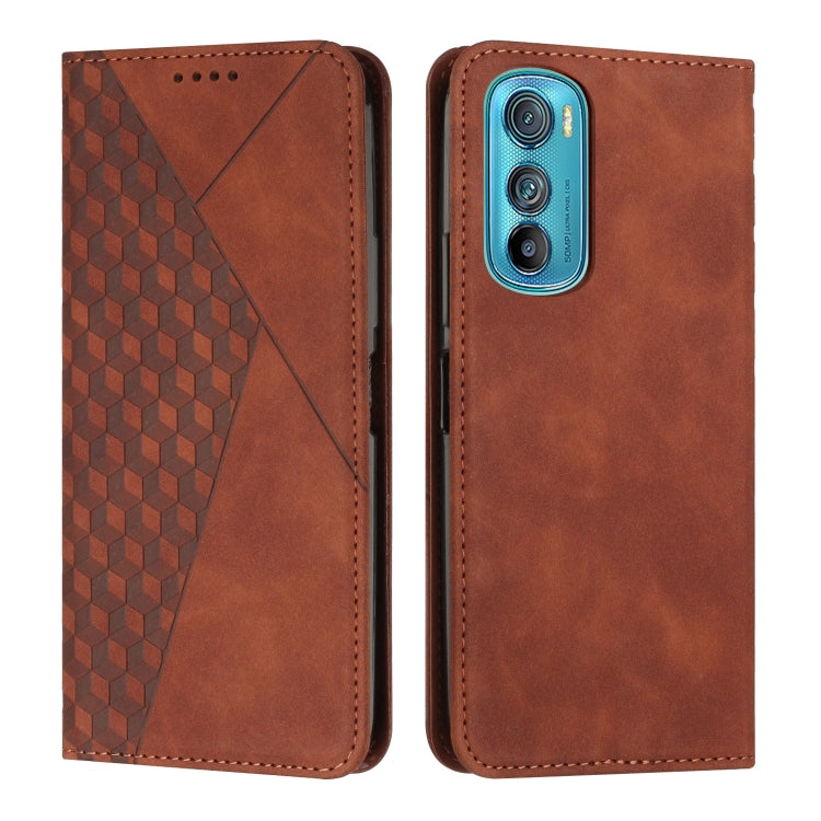 For Motorola Edge 30 Diamond Pattern Splicing Skin Feel Magnetic Phone Case