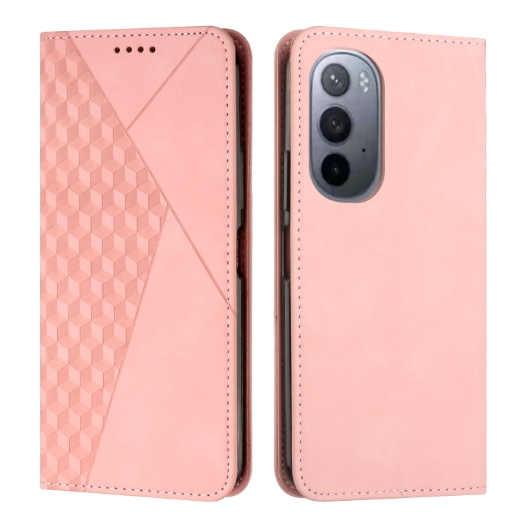 For Motorola Edge 30 Ultra 5G/X30 Pro 5G Diamond Pattern Splicing Skin Feel Magnetic Phone Case