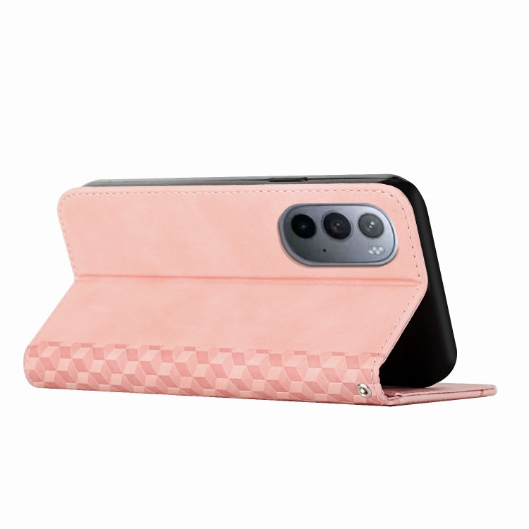 For Motorola Edge 30 Ultra 5G/X30 Pro 5G Diamond Pattern Splicing Skin Feel Magnetic Phone Case