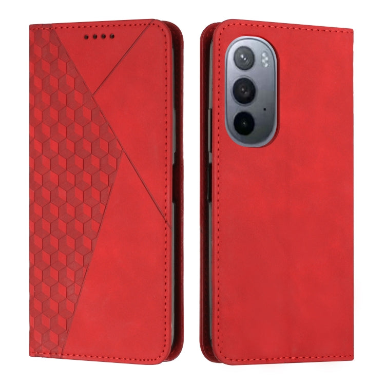 For Motorola Edge 30 Ultra 5G/X30 Pro 5G Diamond Pattern Splicing Skin Feel Magnetic Phone Case