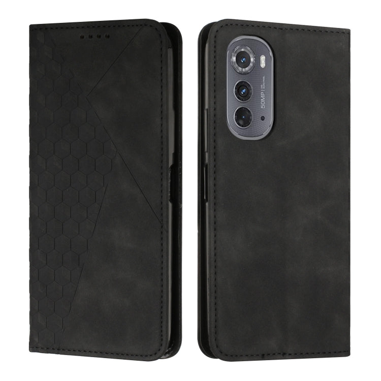 For Motorola Edge 2022 Diamond Pattern Splicing Skin Feel Magnetic Phone Case