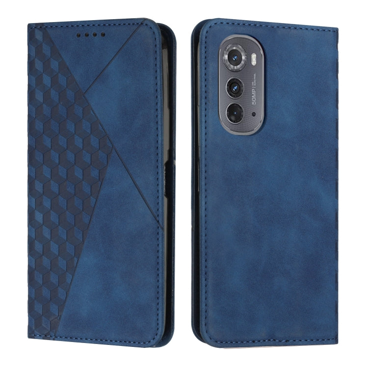 For Motorola Edge 2022 Diamond Pattern Splicing Skin Feel Magnetic Phone Case