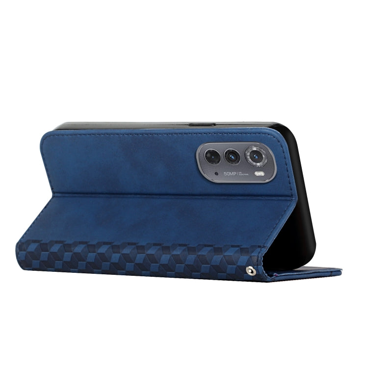 For Motorola Edge 2022 Diamond Pattern Splicing Skin Feel Magnetic Phone Case