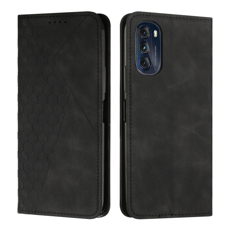 For Motorola Moto G 2022 5G Diamond Pattern Splicing Skin Feel Magnetic Phone Case