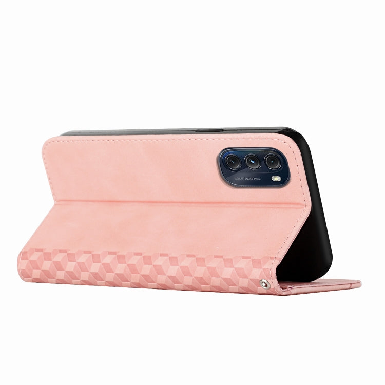 For Motorola Moto G 2022 5G Diamond Pattern Splicing Skin Feel Magnetic Phone Case