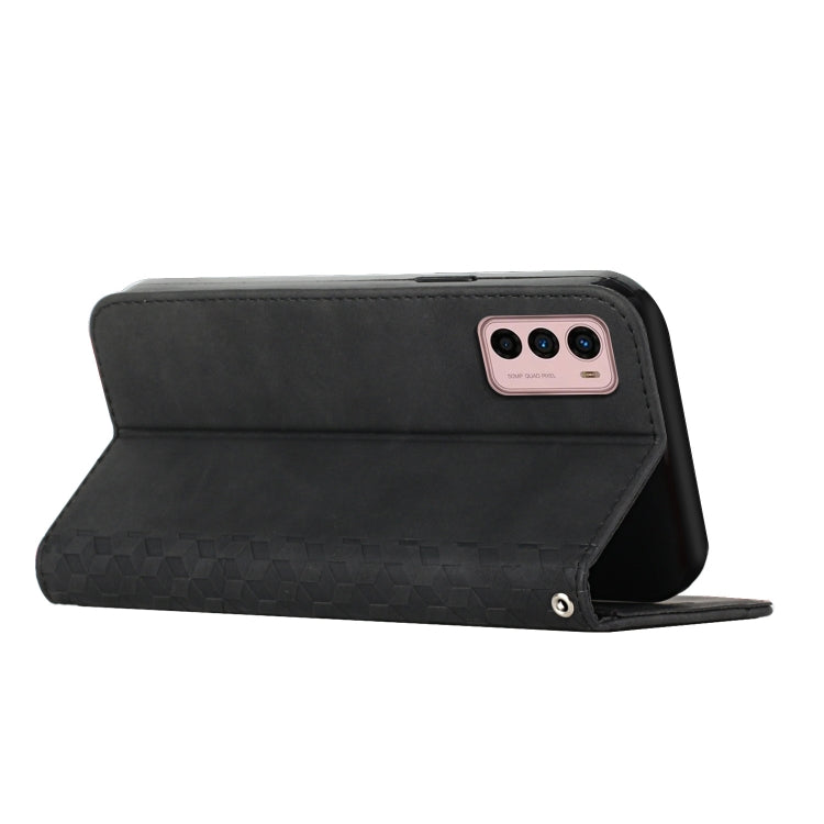 For Motorola Moto G42 Diamond Pattern Splicing Skin Feel Magnetic Phone Case