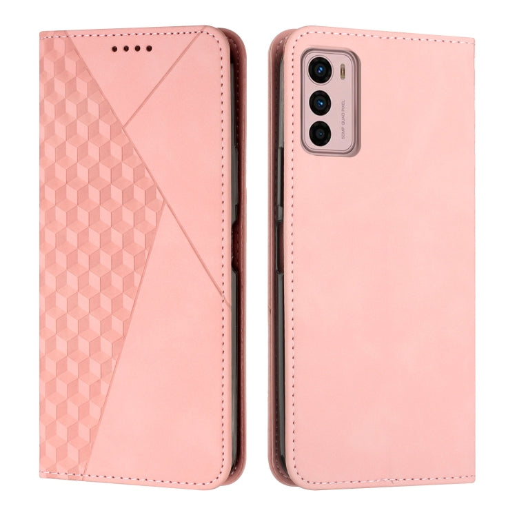 For Motorola Moto G42 Diamond Pattern Splicing Skin Feel Magnetic Phone Case