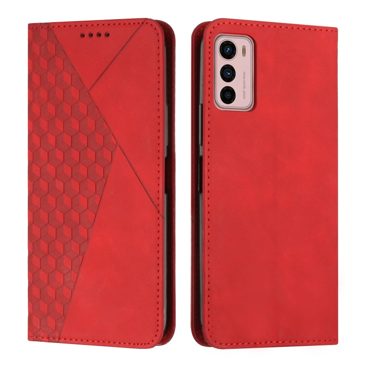 For Motorola Moto G42 Diamond Pattern Splicing Skin Feel Magnetic Phone Case