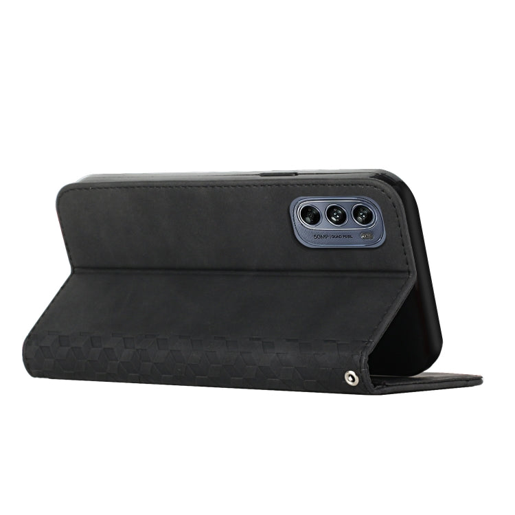 For Motorola Moto G62 5G Diamond Pattern Splicing Skin Feel Magnetic Phone Case
