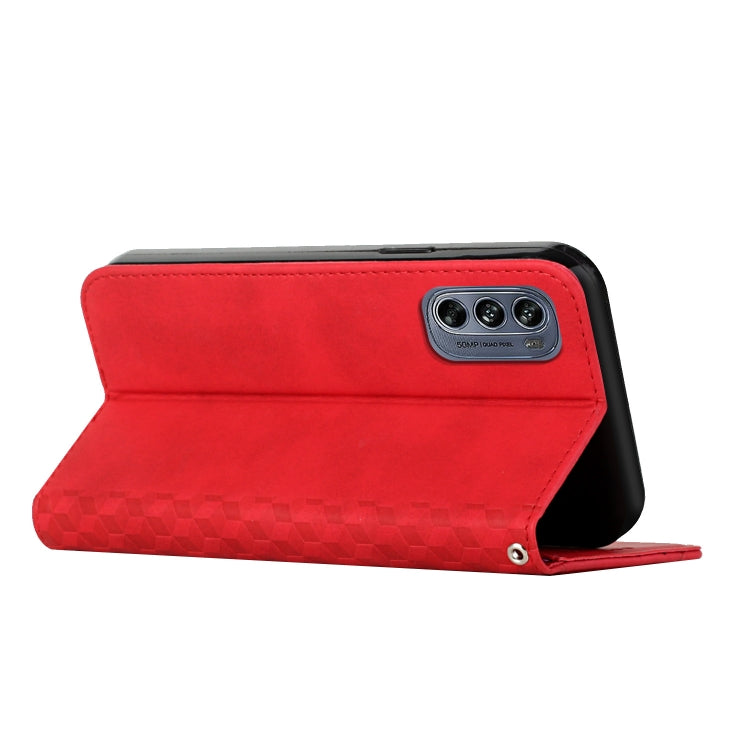 For Motorola Moto G62 5G Diamond Pattern Splicing Skin Feel Magnetic Phone Case