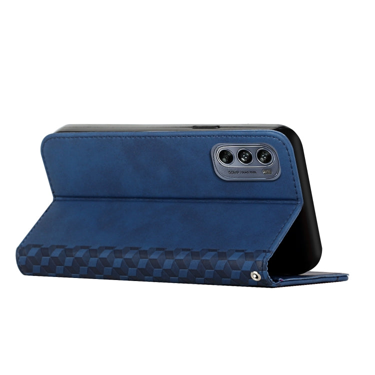 For Motorola Moto G62 5G Diamond Pattern Splicing Skin Feel Magnetic Phone Case