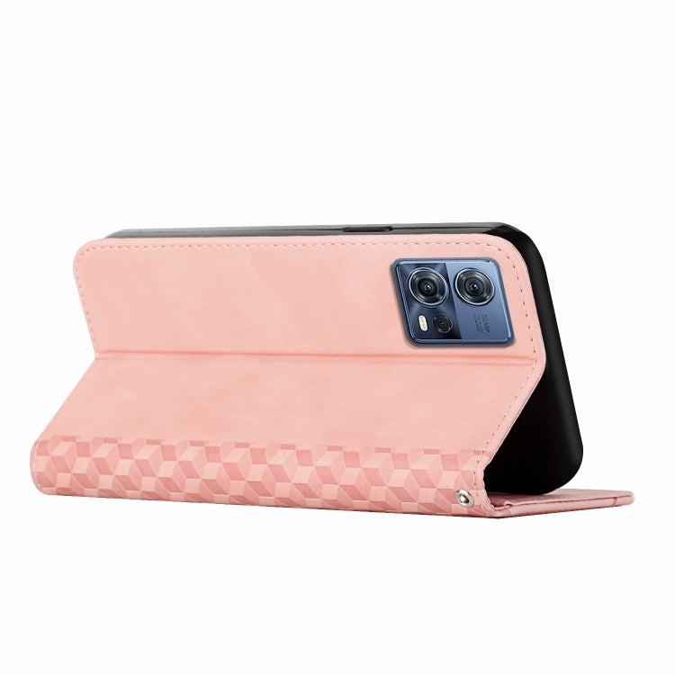 For Motorola Moto S30 Pro 5G/Edge 30 Fusion 5G Diamond Pattern Splicing Skin Feel Magnetic Phone Case