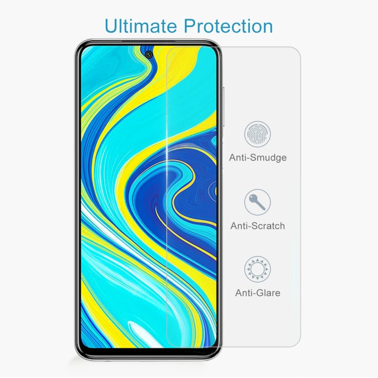 10 PCS 0.26mm 9H Surface Hardness 2.5D Explosion-proof Tempered Glass Non-full Screen Film For Xiaomi Redmi Note 9s