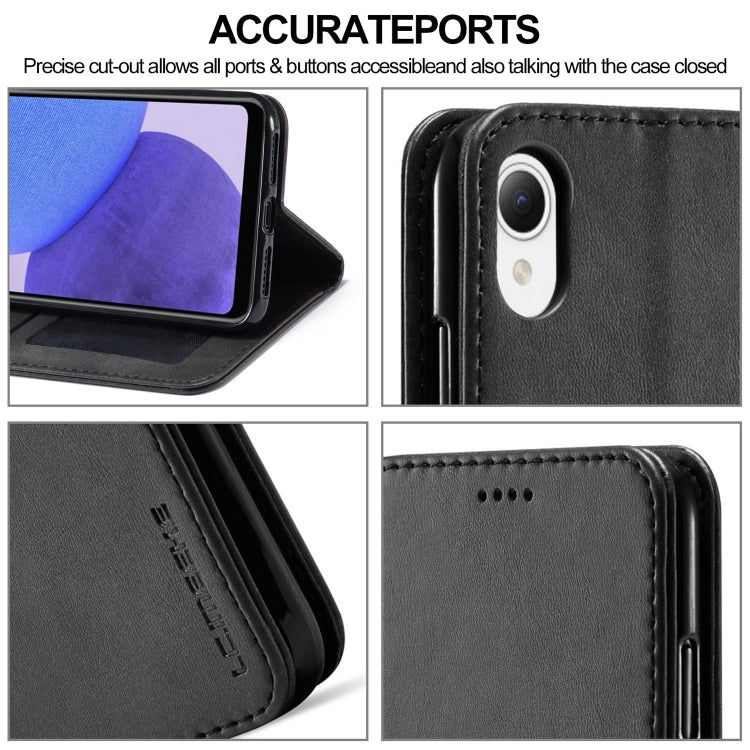 For Samsung Galaxy A23e LC.IMEEKE Calf Texture Leather Phone Case