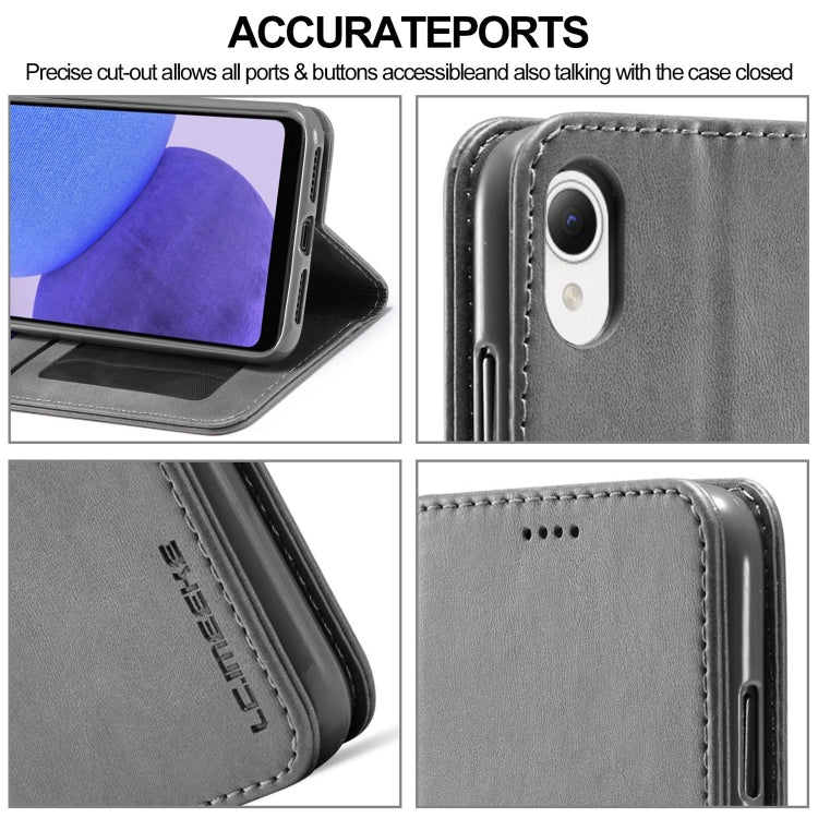 For Samsung Galaxy A23e LC.IMEEKE Calf Texture Leather Phone Case