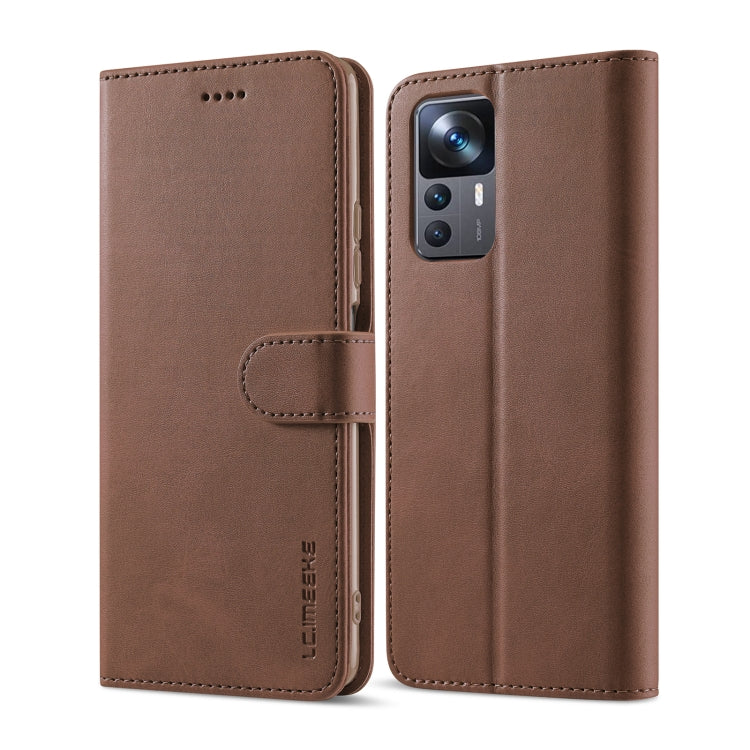 For Xiaomi 12T / 12T Pro LC.IMEEKE Calf Texture Leather Phone Case