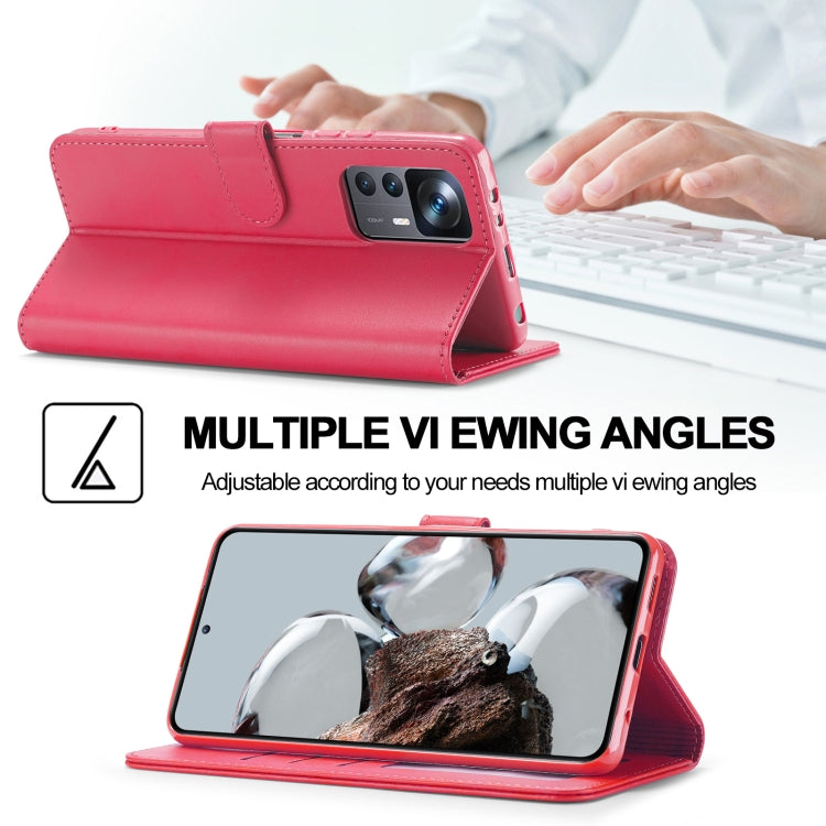 For Xiaomi 12T / 12T Pro LC.IMEEKE Calf Texture Leather Phone Case