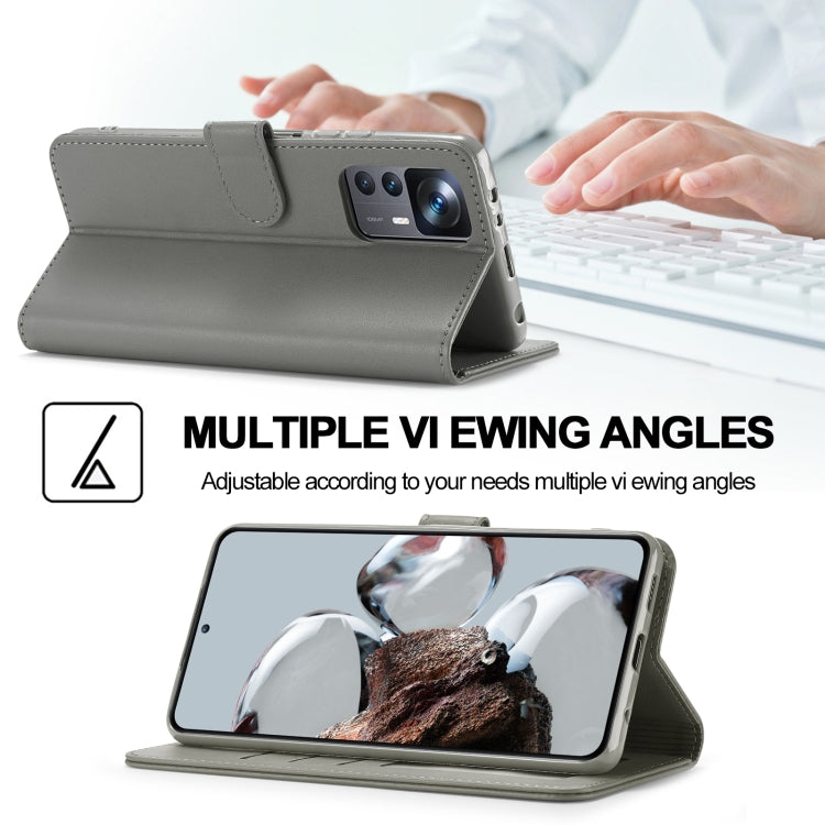 For Xiaomi 12T / 12T Pro LC.IMEEKE Calf Texture Leather Phone Case