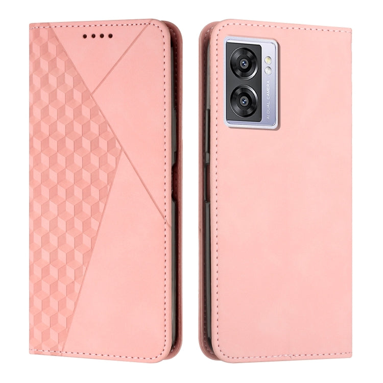 Diamond Splicing Skin Feel Magnetic Leather Phone Case For OPPO A57 5G/Realme V23/A77 5G/A57 4G Global/A57e 4G Global/A57s 4G Global/A77 4G Global/OnePlus Nord N20 SE 4G Global