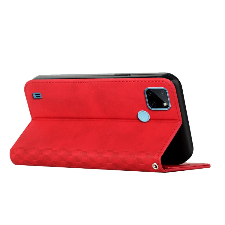 For Realme C21Y/C25Y Diamond Splicing Skin Feel Magnetic Leather Phone Case