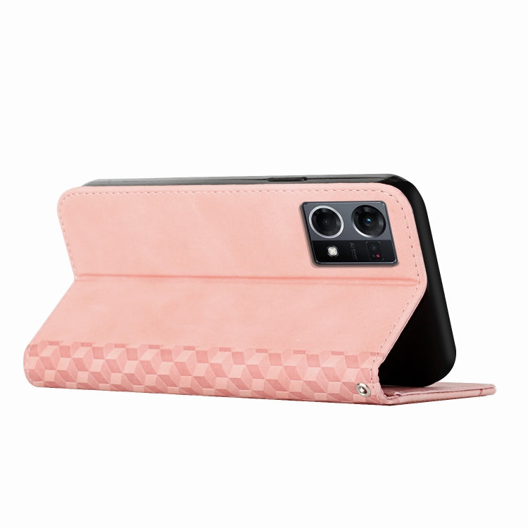 For OPPO Reno7 4G Global/F21 Pro 4G Diamond Splicing Skin Feel Magnetic Leather Phone Case