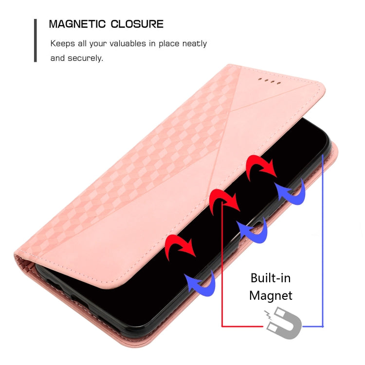 For OPPO Reno7 4G Global/F21 Pro 4G Diamond Splicing Skin Feel Magnetic Leather Phone Case