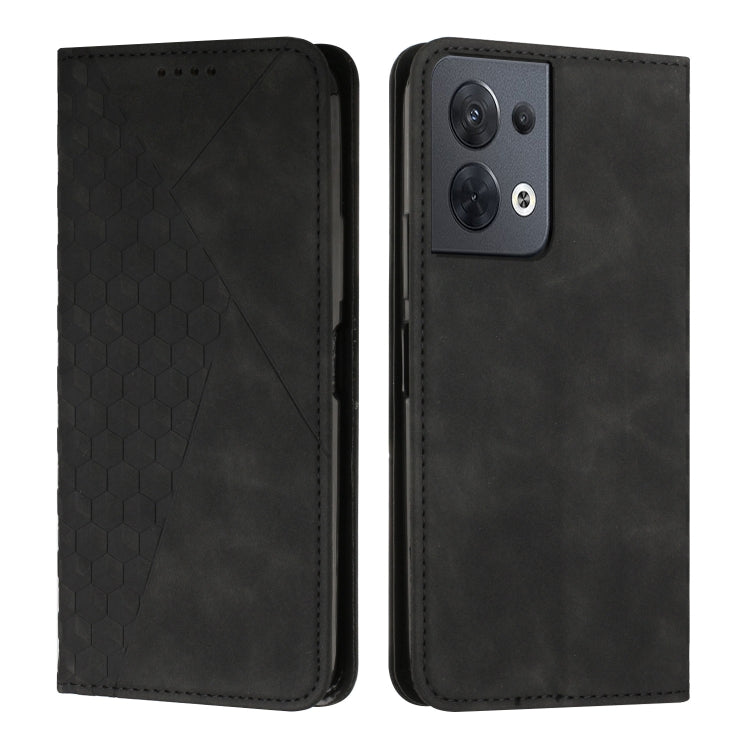 For OPPO Reno8 5G/Reno8 5G Global Diamond Splicing Skin Feel Magnetic Leather Phone Case