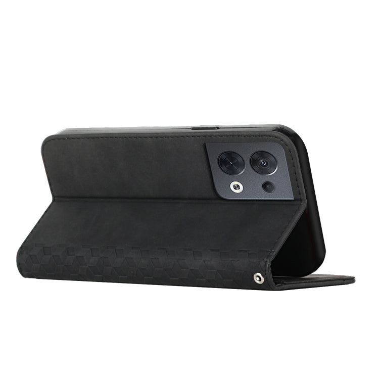 For OPPO Reno8 5G/Reno8 5G Global Diamond Splicing Skin Feel Magnetic Leather Phone Case