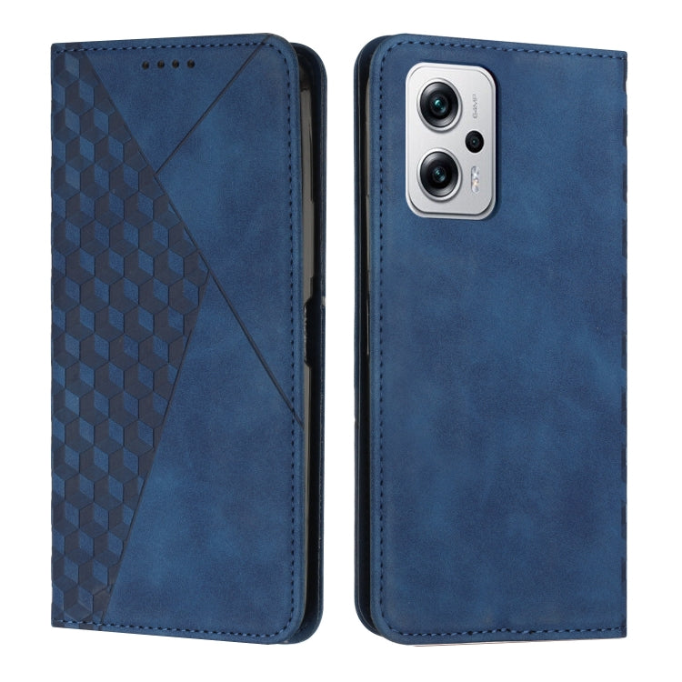 For Xiaomi Redmi Note 11T Pro 5G/Note 11T Pro+ 5G/Xiaomi Poco X4 GT Diamond Splicing Skin Feel Magnetic Leather Phone Case