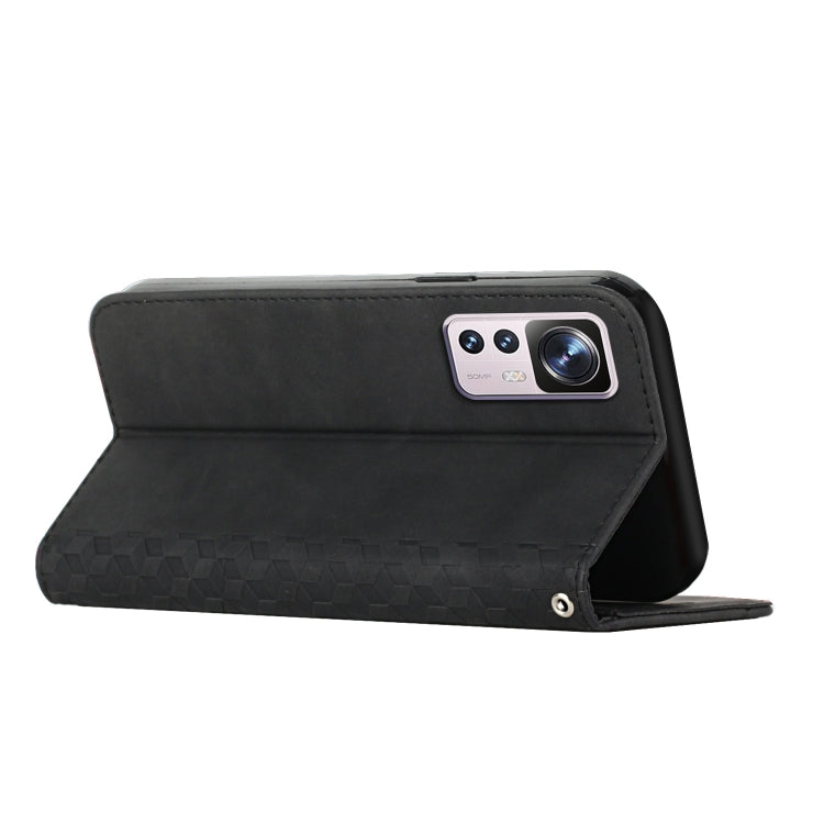 For Xiaomi 12T/12T Pro/Redmi K50 Ultra Diamond Splicing Skin Feel Magnetic Leather Phone Case