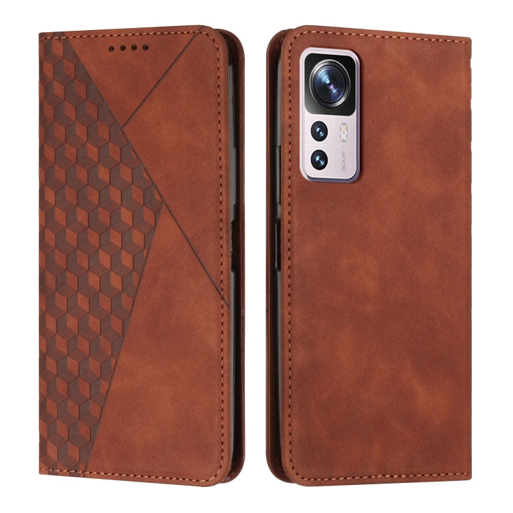 For Xiaomi 12T/12T Pro/Redmi K50 Ultra Diamond Splicing Skin Feel Magnetic Leather Phone Case