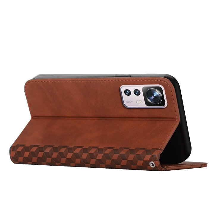 For Xiaomi 12T/12T Pro/Redmi K50 Ultra Diamond Splicing Skin Feel Magnetic Leather Phone Case