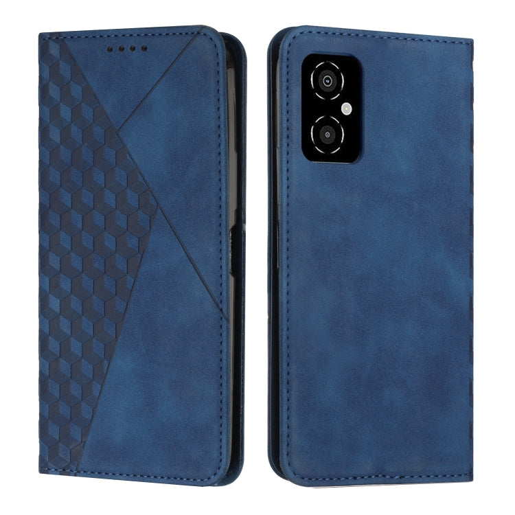 For Xiaomi Poco M4 5G Diamond Splicing Skin Feel Magnetic Leather Phone Case