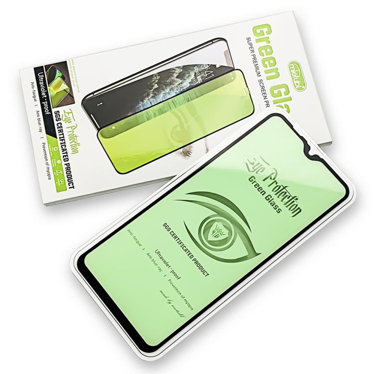 25 PCS MIETUBL 9H Hardness Eye-caring Anti-glare Green Light Tempered Glass Film for Galaxy M20