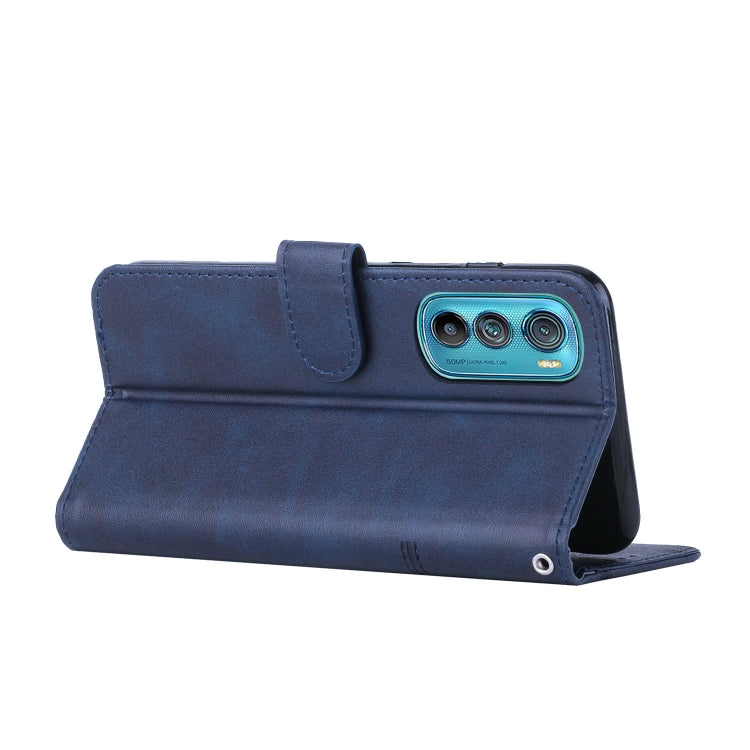 For Motorola Edge 30 Stitching Calf Texture Buckle Leather Phone Case