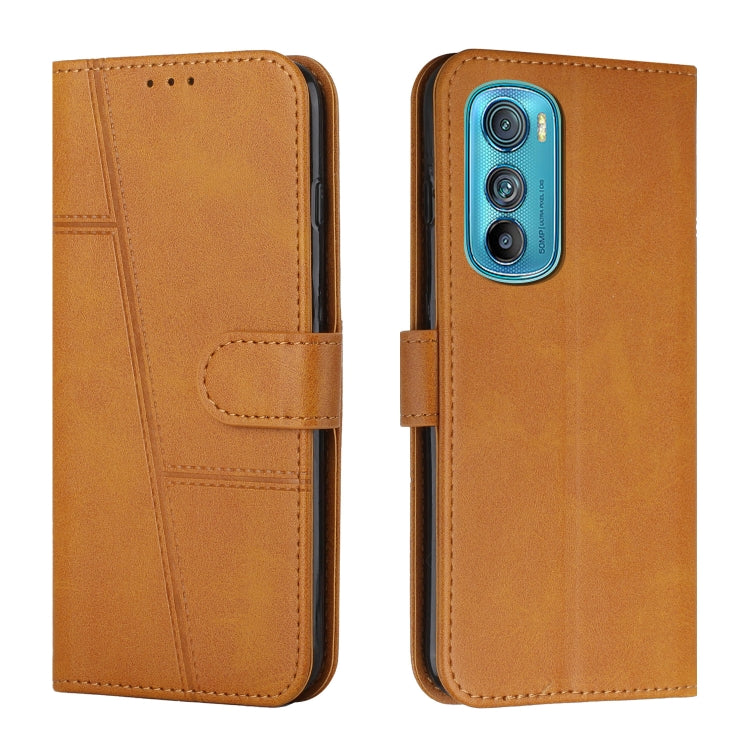 For Motorola Edge 30 Stitching Calf Texture Buckle Leather Phone Case