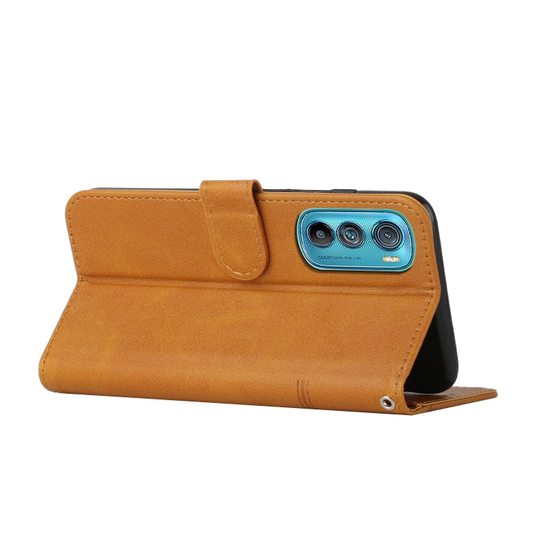 For Motorola Edge 30 Stitching Calf Texture Buckle Leather Phone Case