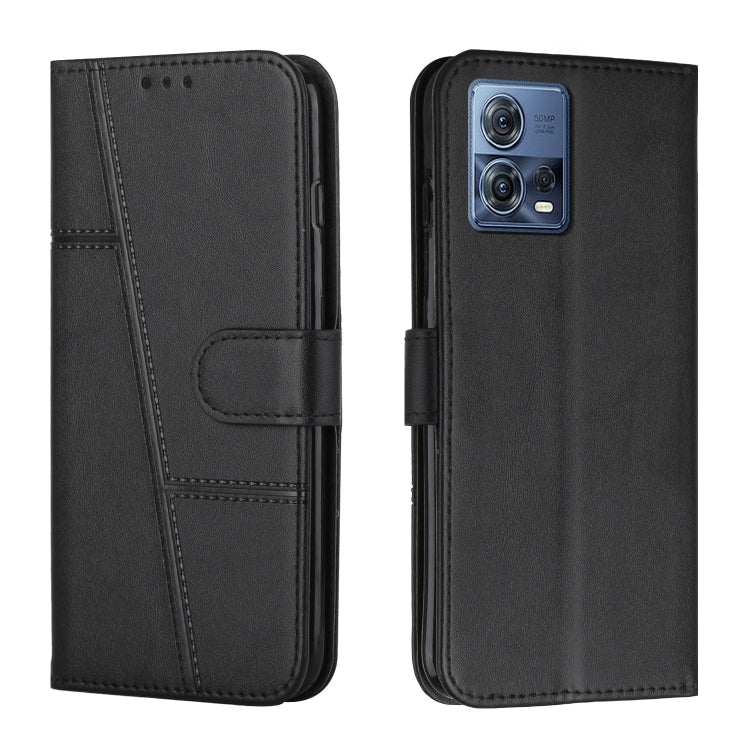 For Motorola Moto S30 Pro 5G/Edge 30 Fusion 5G Stitching Calf Texture Buckle Leather Phone Case