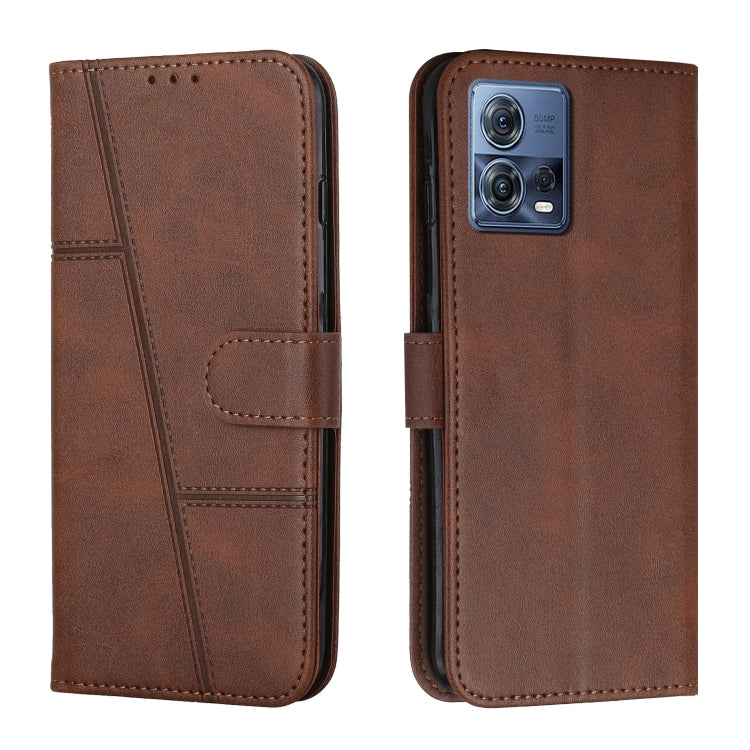 For Motorola Moto S30 Pro 5G/Edge 30 Fusion 5G Stitching Calf Texture Buckle Leather Phone Case
