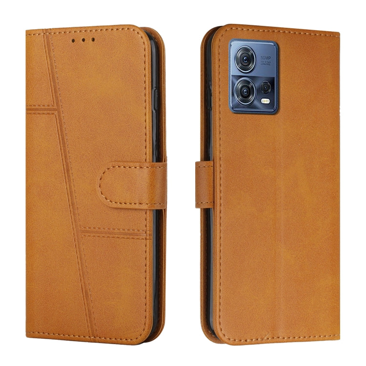 For Motorola Moto S30 Pro 5G/Edge 30 Fusion 5G Stitching Calf Texture Buckle Leather Phone Case