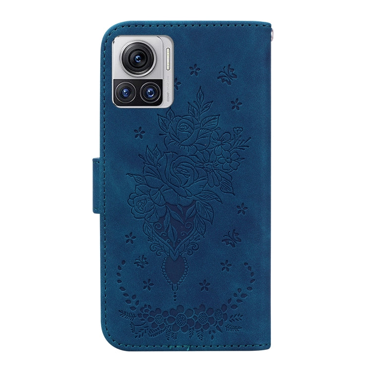 For Motorola Moto X30 Pro 5G / Edge 30 Ultra Butterfly Rose Embossed Leather Phone Case