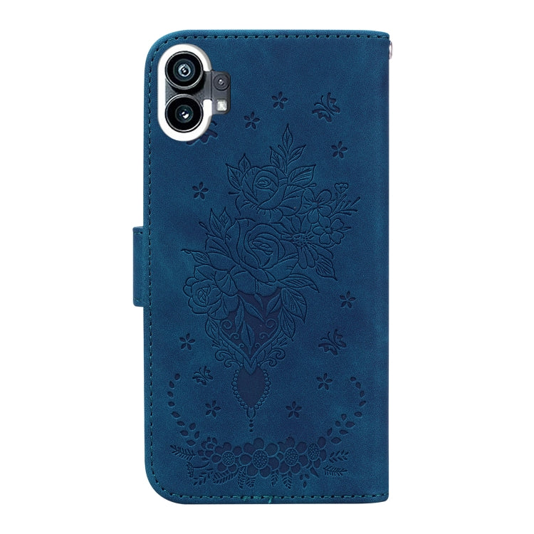For Nothing Phone 1 Butterfly Rose Embossed Leather Phone Case