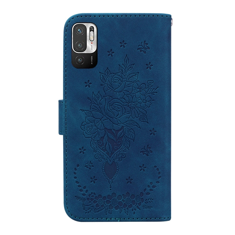 For Xiaomi Redmi Note 11T Pro / 11T Pro+ 5G Butterfly Rose Embossed Leather Phone Case