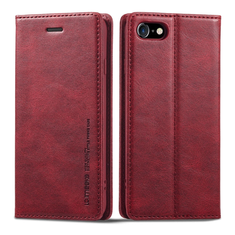 For iPhone SE 2022 / SE 2020 / 8 / 7 LC.IMEEKE RFID Anti-theft Leather Phone Case